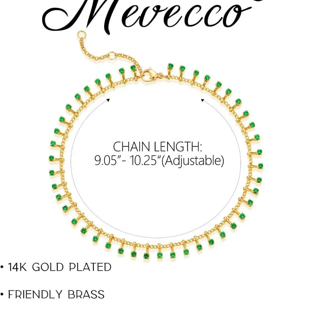 Anklet for Women Gold Chain 14K Gold Plated Dainty Boho Beach Summer Simple Foot - Picture 4 of 7